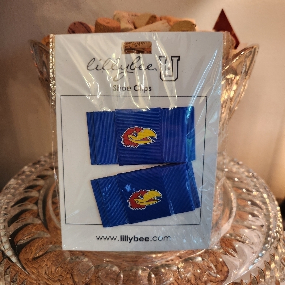 University of Kansas‎ 🎁 Jayhawks Lillybee U Shoe Clips NCAA Sorority Cheer Rush